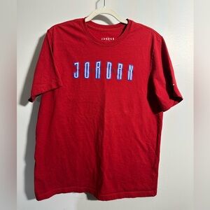 Nike Air Jordan Men’s L Red Short Sleeve Logo Jumpman T-shirt